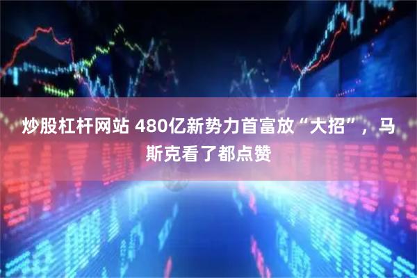 炒股杠杆网站 480亿新势力首富放“大招”，马斯克看了都点赞